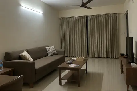 An ordinary rented flat in Pune at night